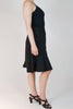 Black cotton-wool blend skirt